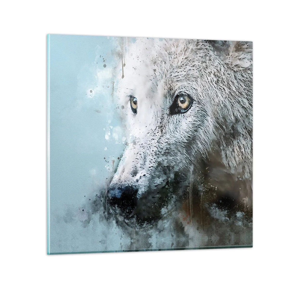 Quadro em vidro - Conheça a alma do lobo - 60x60 cm