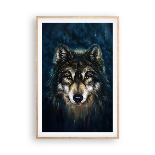 Pôster com moldura de carvalho claro - Alfa? E ómega - 61x91 cm