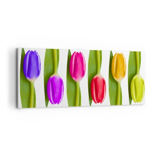 Quadro em tela - Composição arco-íris - 120x50 cm