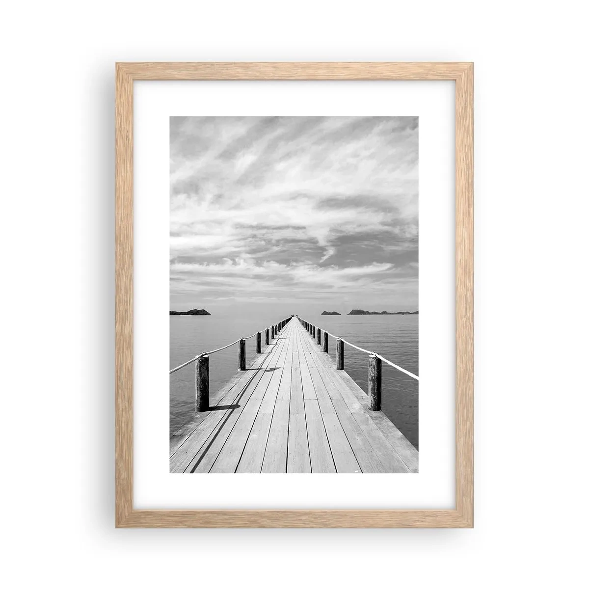 Pôster com moldura de carvalho claro - Talvez uma viagem... - 30x40 cm