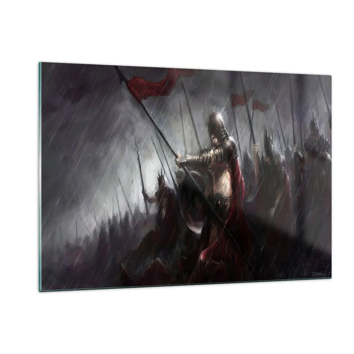 Quadro em vidro - Viajante, vá e diga a Esparta... - 120x80 cm