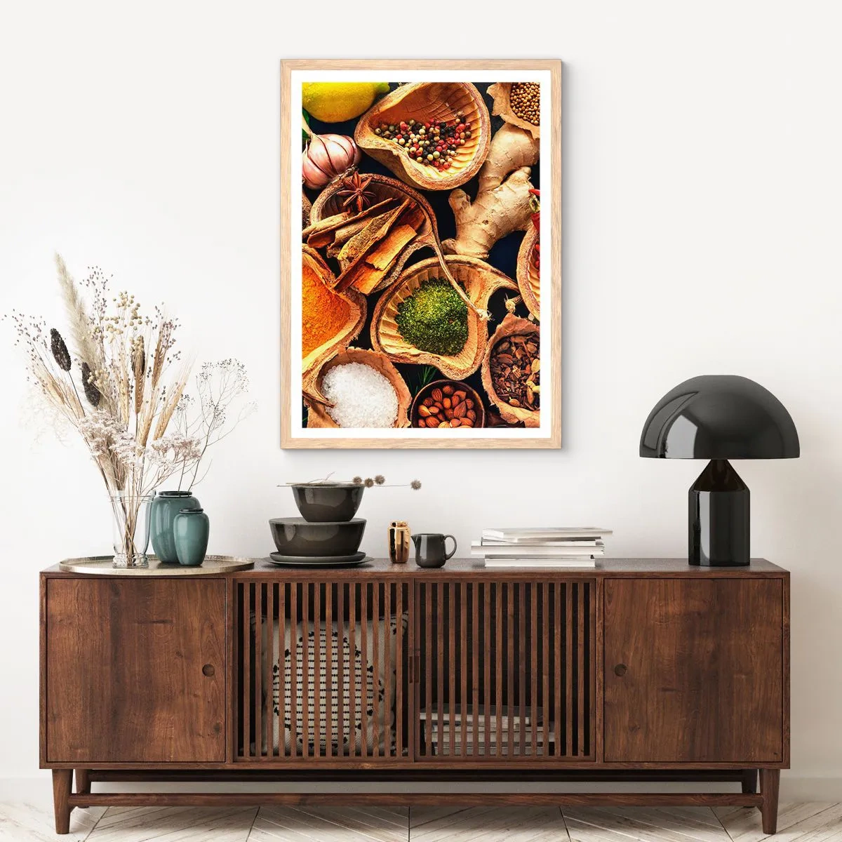 Pôster com moldura de carvalho claro - Leve o que quiser - 30x40 cm