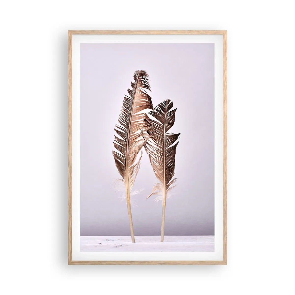 Pôster com moldura de carvalho claro - Contra o nada - 61x91 cm