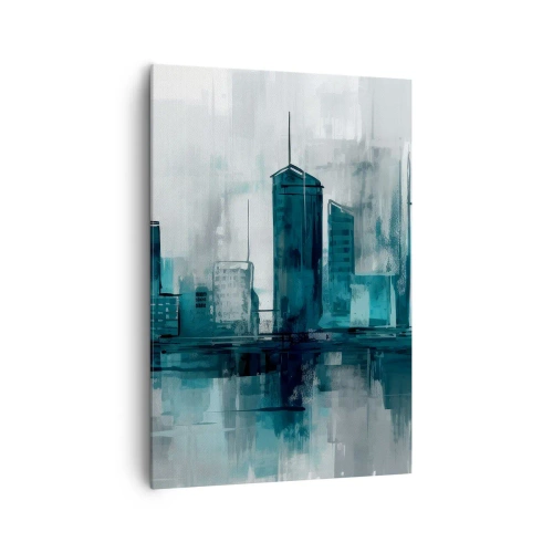 Quadro em tela - Uma cidade da cor da chuva - 70x100 cm