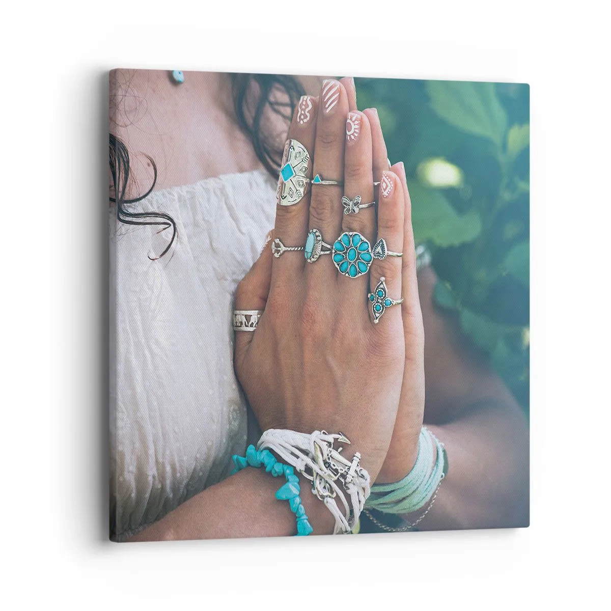 Quadro em tela - Bem-vindo ao centro do ser - 40x40 cm