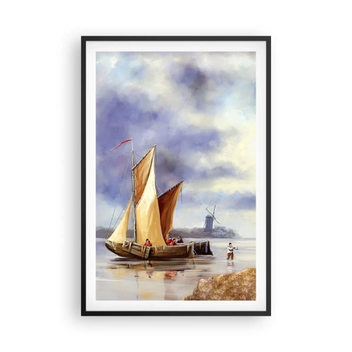Pôster com moldura preta - O regresso dos marinheiros - 61x91 cm