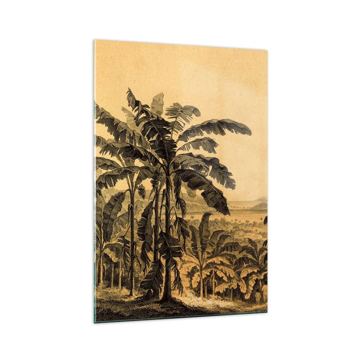 Quadro em vidro - num clima colonial - 70x100 cm