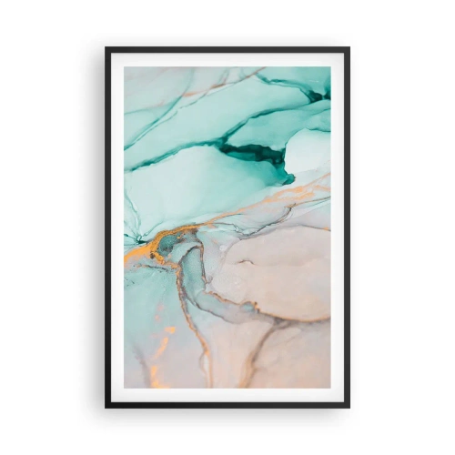 Pôster com moldura preta - Dança das formas e cores - 61x91 cm