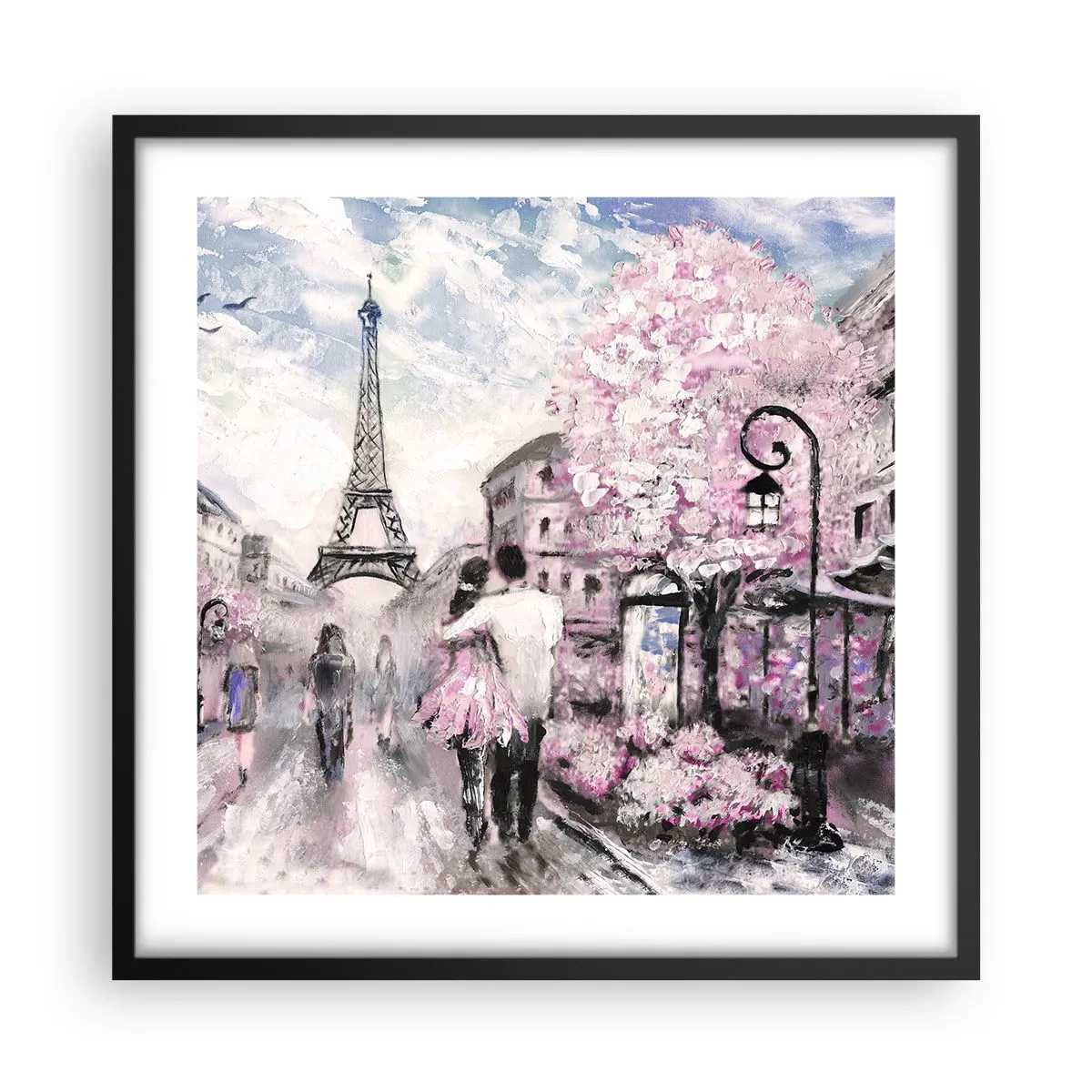 Pôster com moldura preta - Como for se apaixonar, somente em... - 50x50 cm