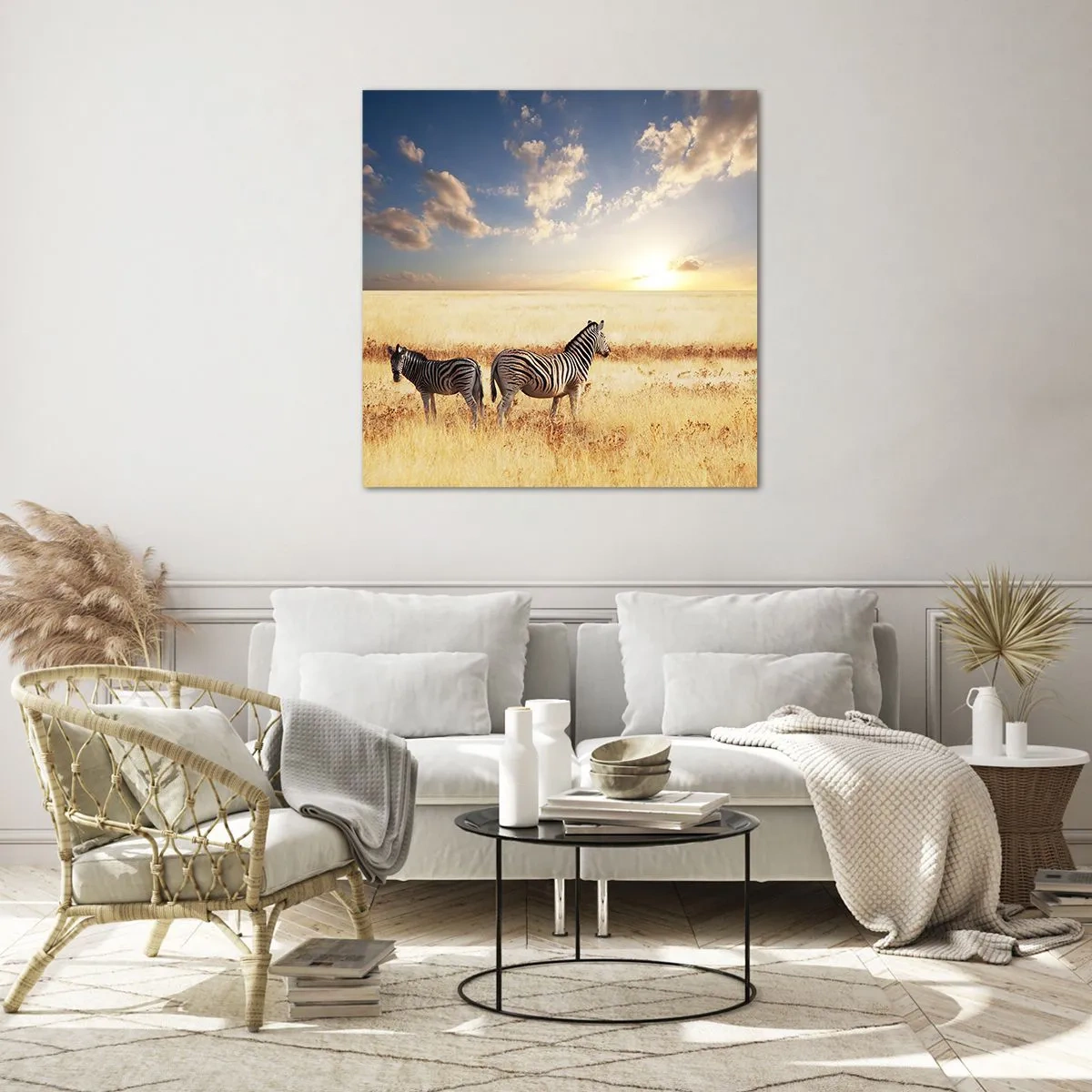 Quadro em vidro - Vá embora, não perturbe - 60x60 cm