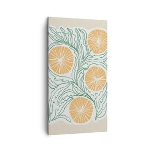 Quadro em tela - Étnico com um toque de abstração - 45x80 cm