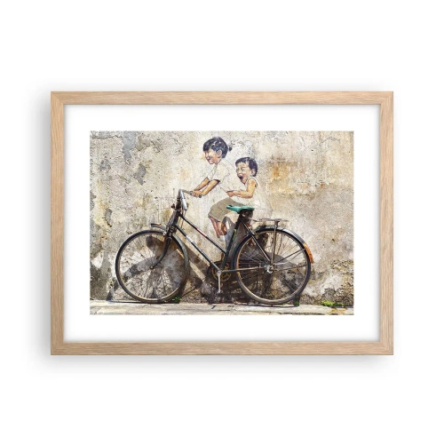 Pôster com moldura de carvalho claro - Verdadeiro ou falso? - 40x30 cm