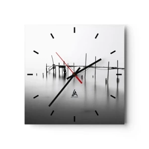 Relógio de parede - Relógio em vidro - E se o mundo não existe? - 30x30 cm