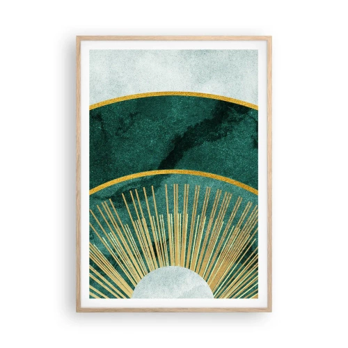 Pôster com moldura de carvalho claro - Outro sistema solar - 70x100 cm