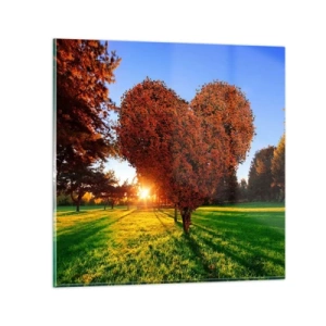 Quadro em vidro - E como não amar o outono - 70x70 cm