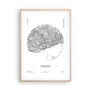 Pôster com moldura de carvalho claro - Anatomia de Toronto - 70x100 cm