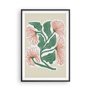 Pôster com moldura preta - Folclórico e moderno - 61x91 cm