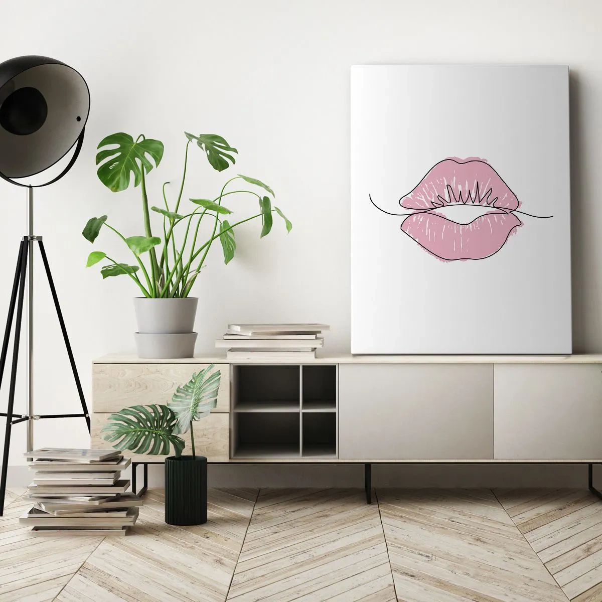 Quadro em tela - Pronto para beijar? - 55x100 cm