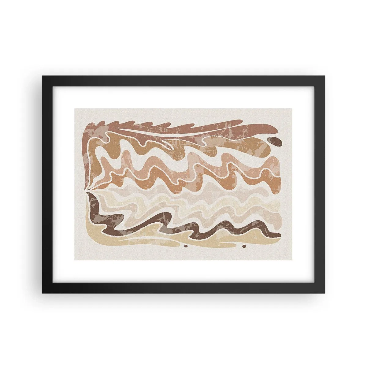 Pôster com moldura preta - Boa energia – boas emoções - 40x30 cm