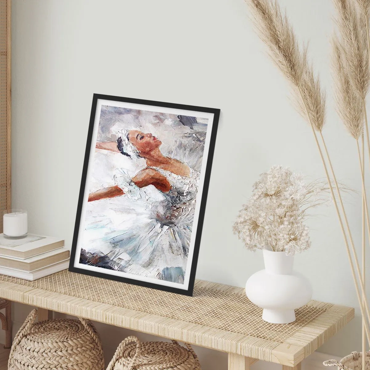 Pôster com moldura preta - Delicado e leve como tule - 61x91 cm