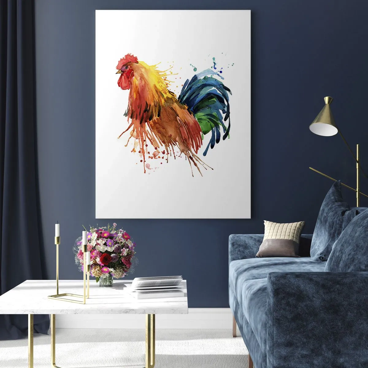 Quadro em vidro - Manto real, orgulho real - 50x70 cm