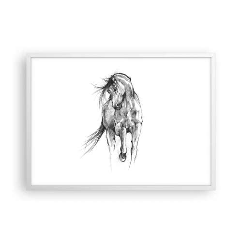 Pôster em moldura branca - Num trote gracioso - 70x50 cm