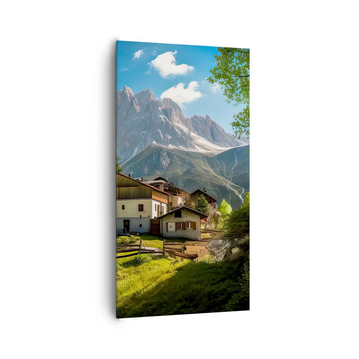 Quadro em tela - Idílio alpino - 65x120 cm