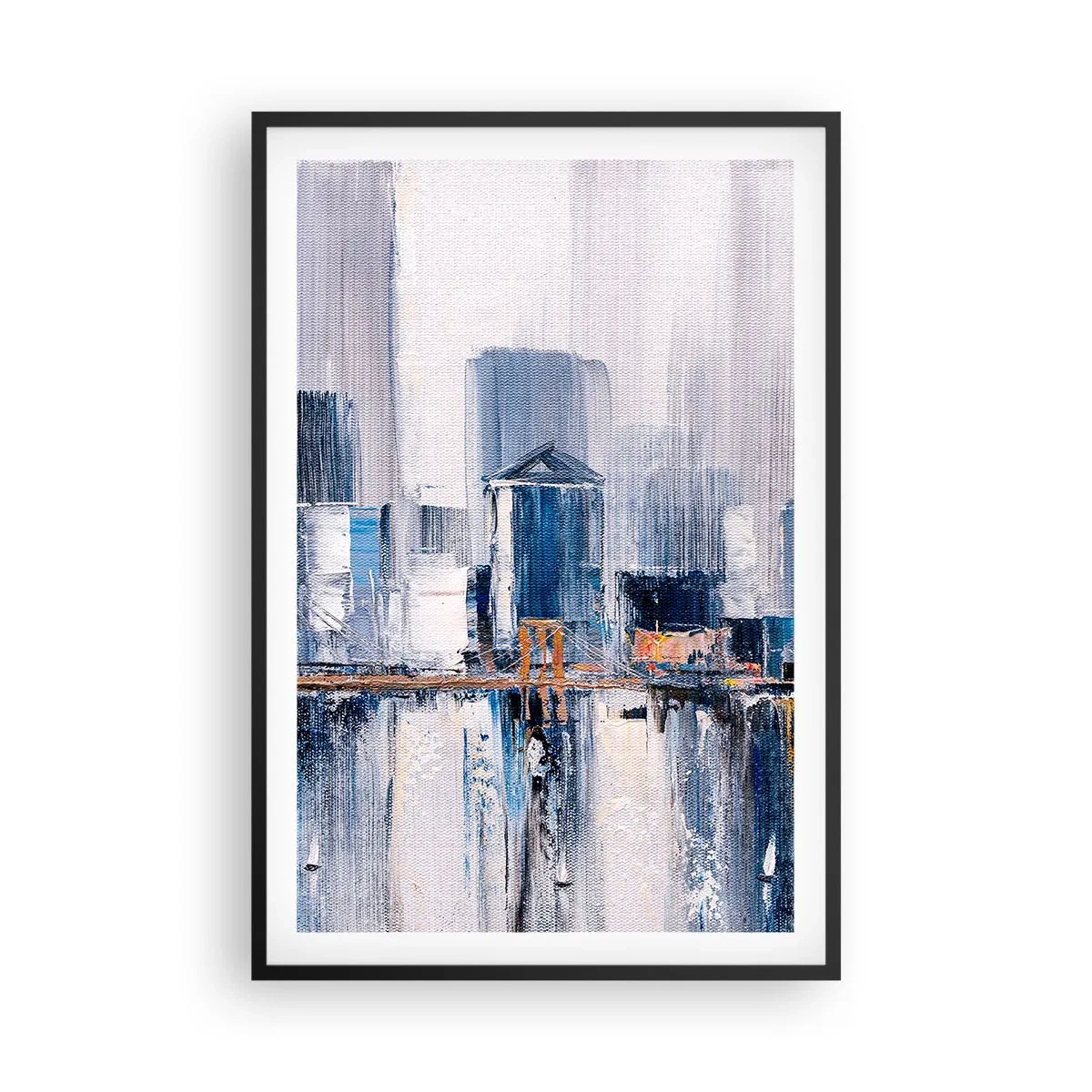 Pôster com moldura preta - Impressão de Nova York - 61x91 cm