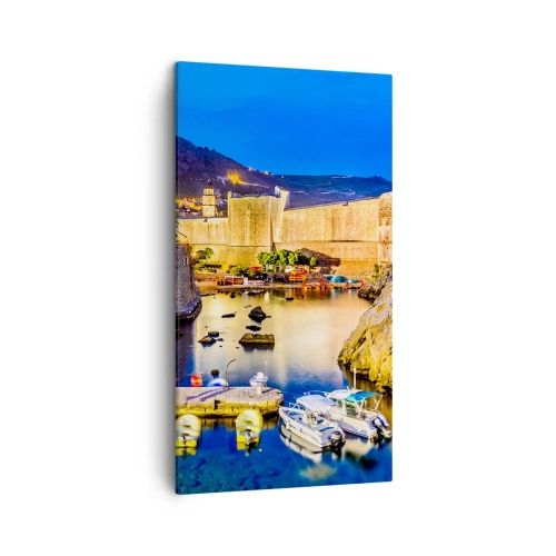Quadro em tela - Uma noite bem iluminada no Adriático - 45x80 cm