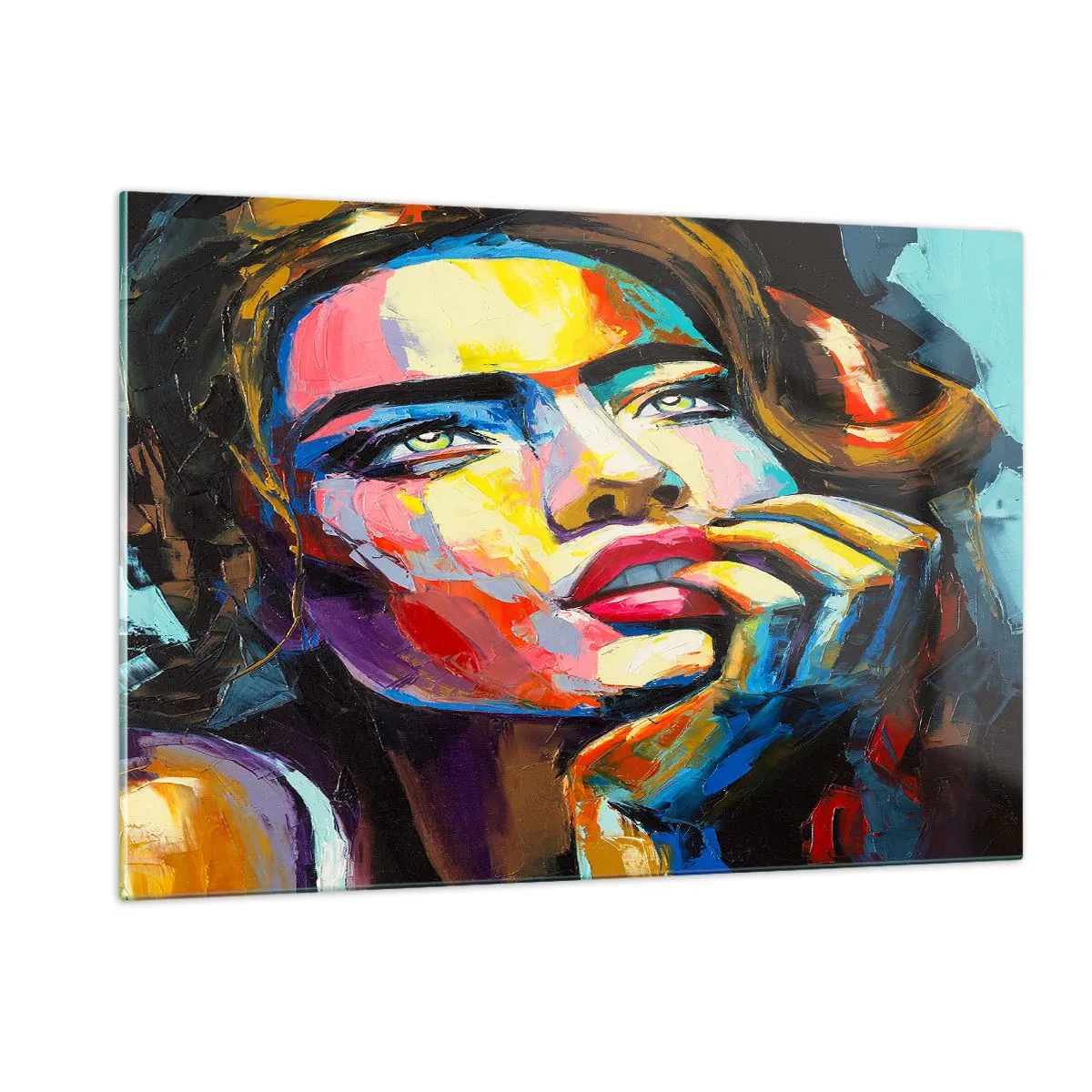 Quadro em vidro - Sonhos como pássaros voando no céu - 120x80 cm