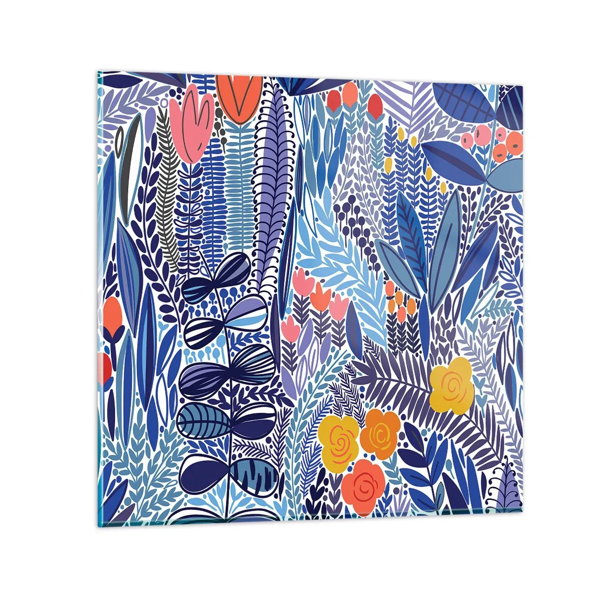 Quadro em vidro - Jardim Havaiano - 70x70 cm