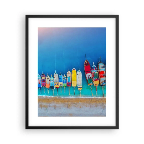 Pôster com moldura preta - Vista panorâmica - 40x50 cm