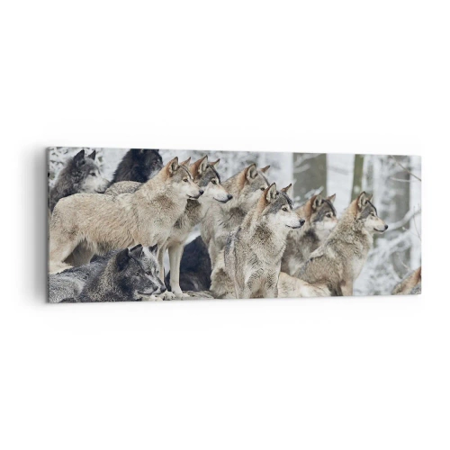 Quadro em tela - Família e amigos - 140x50 cm