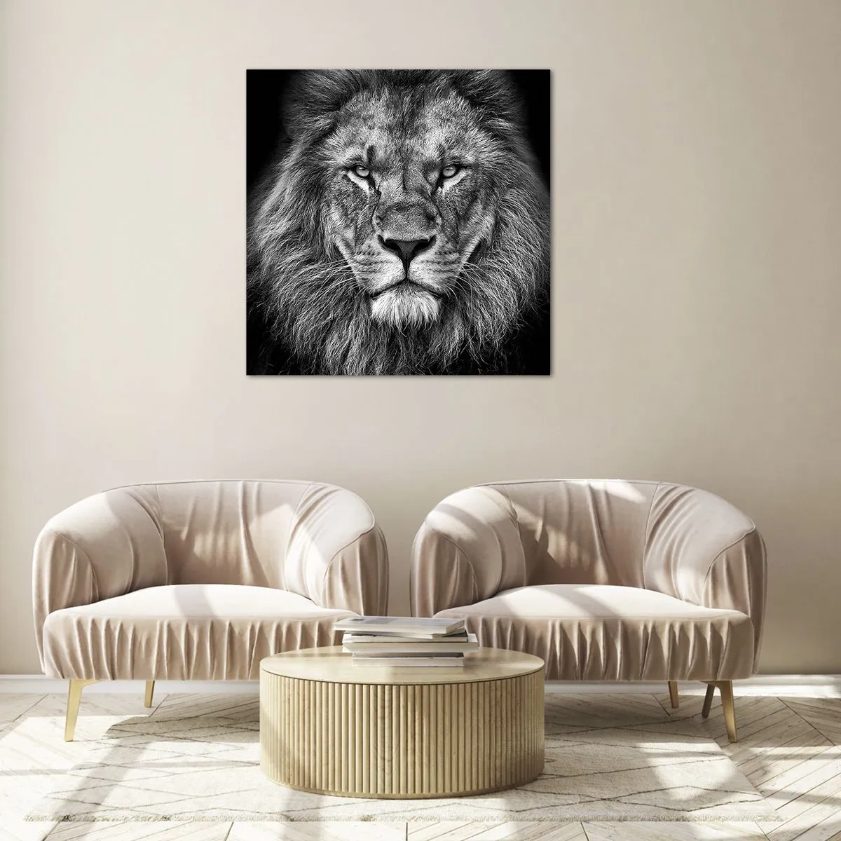 Quadro em vidro - Em trajes de coroação - 70x70 cm