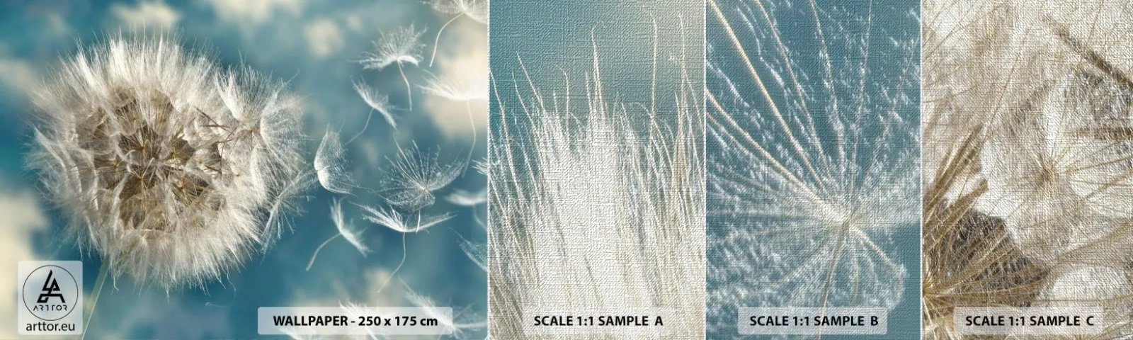 Amostra de papel de parede Premium Canvas - Respiração de um anjo - Natureza, verão indiano, Pedaço - 100x30 cm