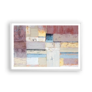 Pôster em moldura branca - A paz da geometria - 91x61 cm