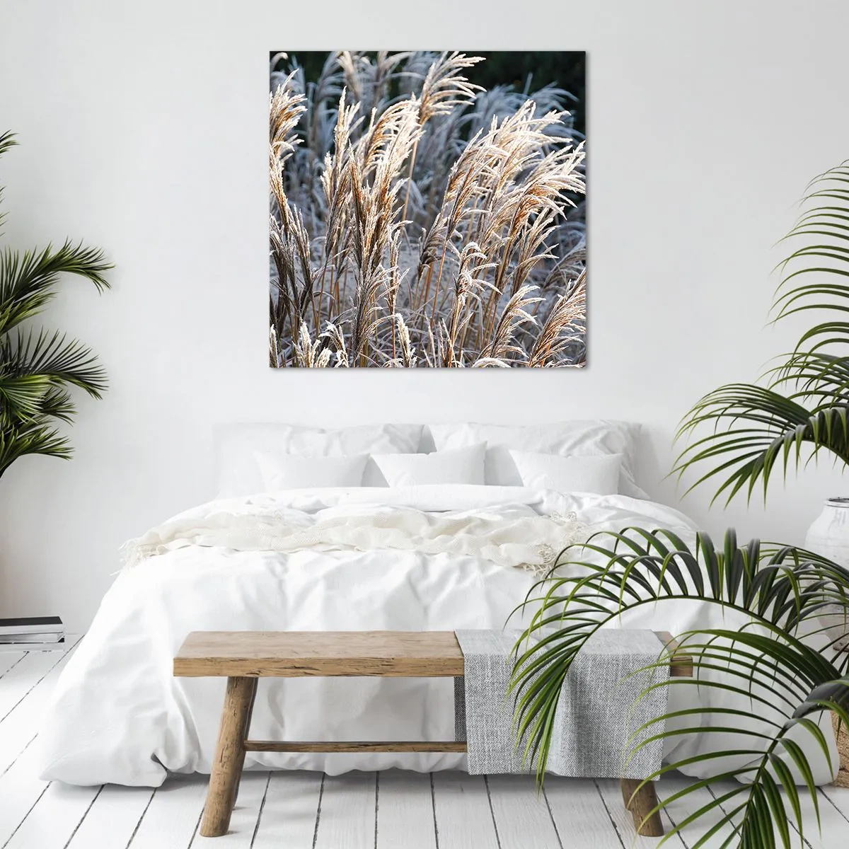 Quadro em tela - Decorado com a geada - 30x30 cm