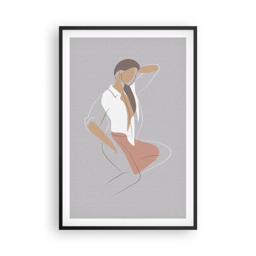 Pôster com moldura preta - O esboço do encanto - 61x91 cm