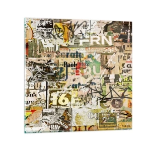 Quadro em vidro - O caos - 70x70 cm