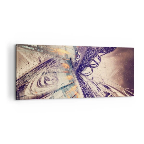 Quadro em tela - Com muita pressa - 100x40 cm