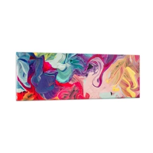 Quadro em vidro - O nascimento das cores - 90x30 cm