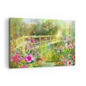 Quadro em tela - A ponte dos suspiros da primavera - 100x70 cm