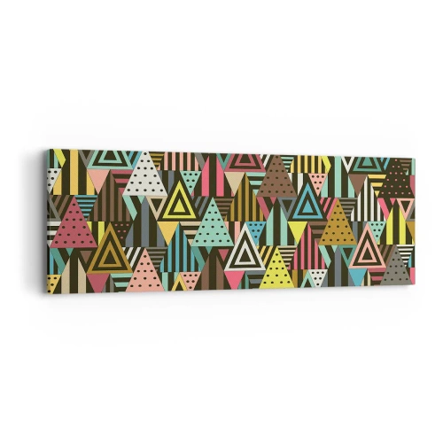 Quadro em tela - Em ritmo para três - 90x30 cm