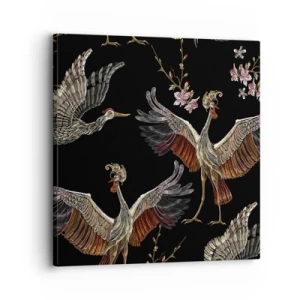 Quadro em tela - O pássaro de conto de fadas - 30x30 cm