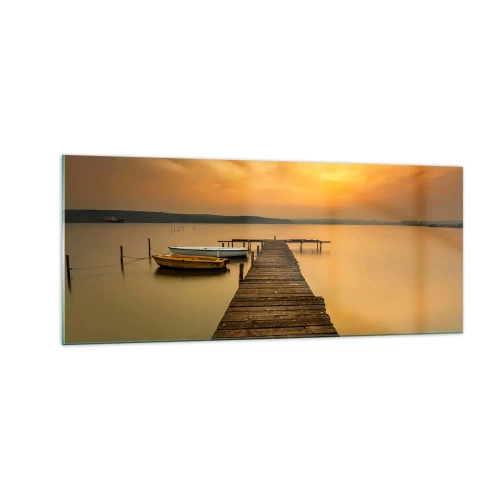 Quadro em vidro - Abrirei o céu dourado para vós - 100x40 cm