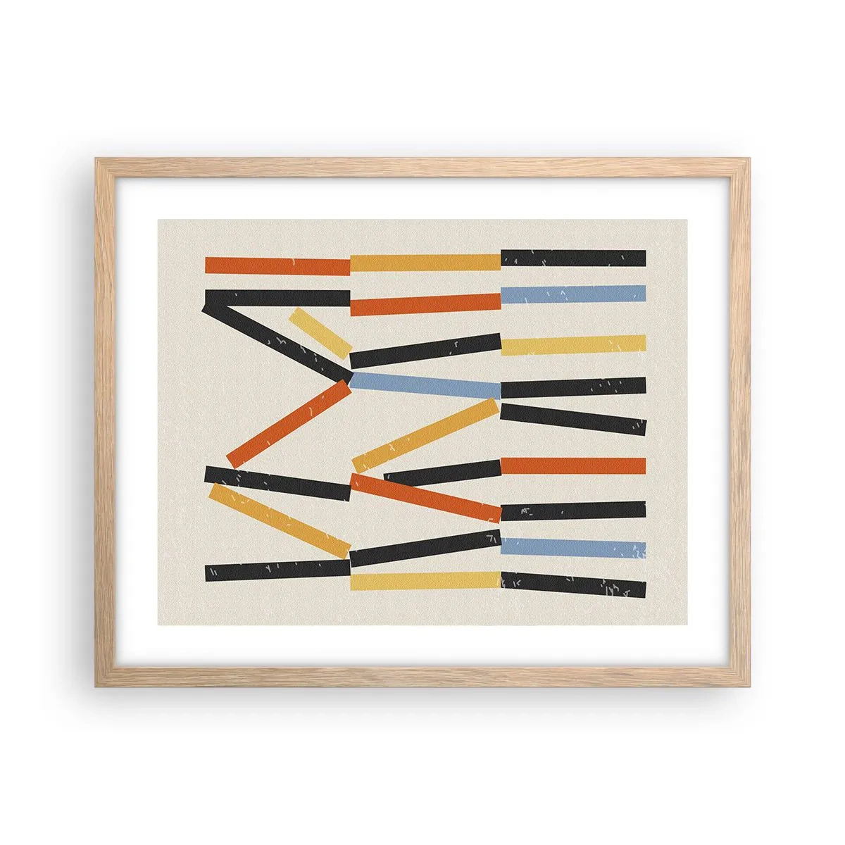 Pôster com moldura de carvalho claro - Composição ao nível - 50x40 cm