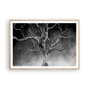 Pôster com moldura de carvalho claro - Primitivo e sagrado - 100x70 cm