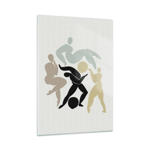 Quadro em vidro - Exercício para saúde e beleza - 50x70 cm