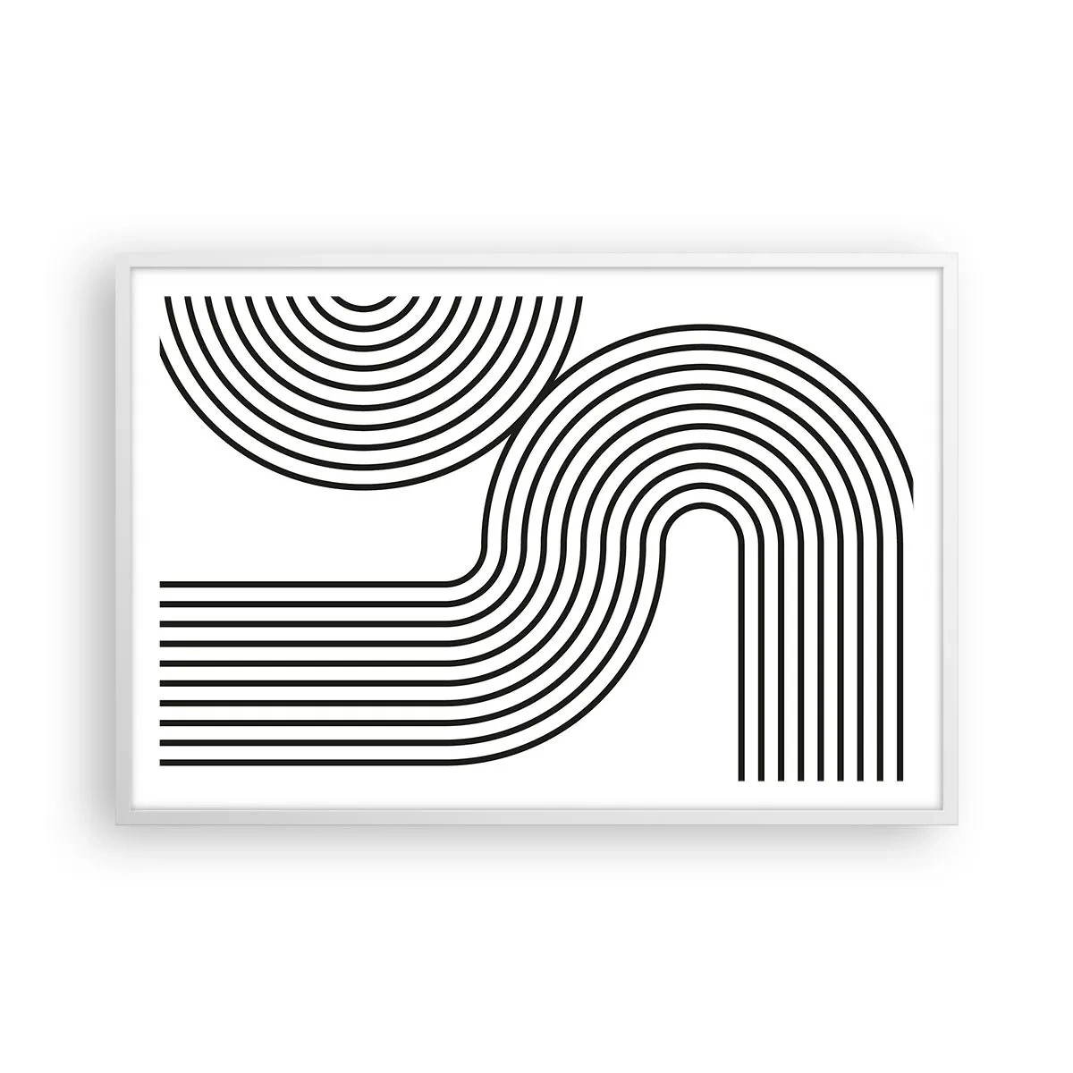 Pôster em moldura branca - Na curva - 91x61 cm