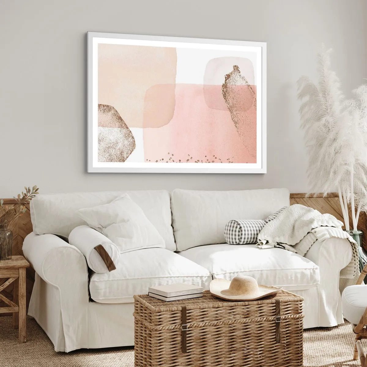 Pôster em moldura branca - Olhar através da cor - 70x50 cm